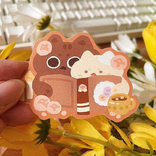 Oct Ko-Fi Sticker Flake - Reading *Waterproof