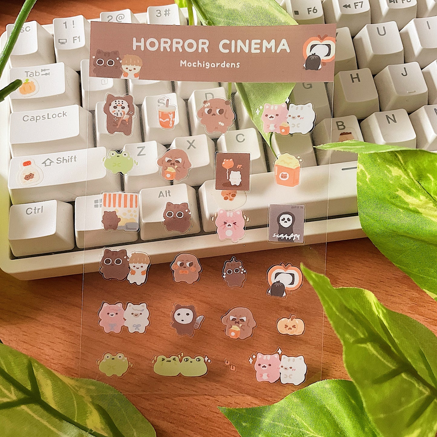 Horror Cinema Transparent Sticker Sheet