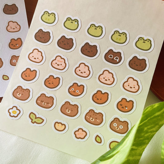 Animal Icons Sticker Sheet