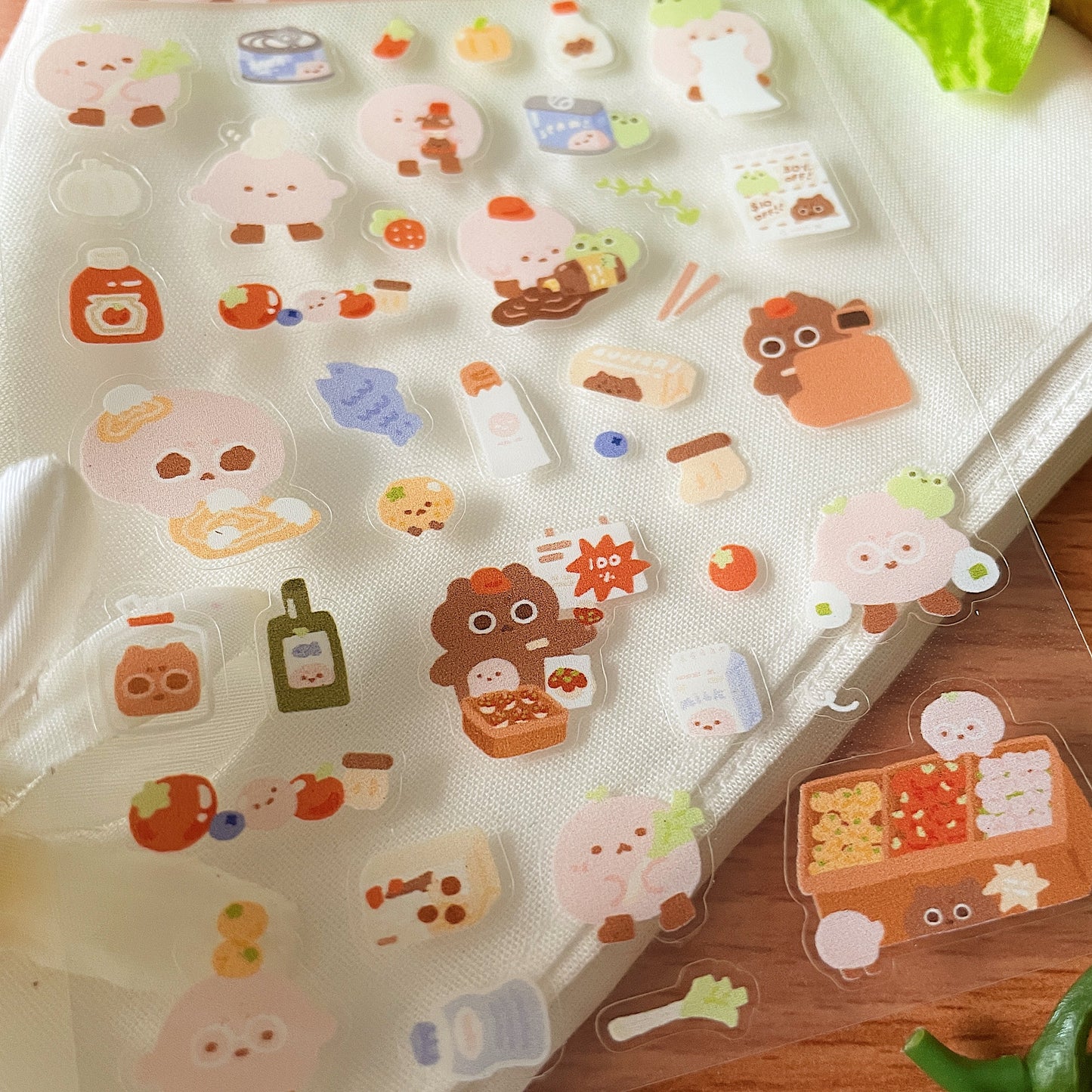 Grocery Shopping Transparent Sticker Sheet