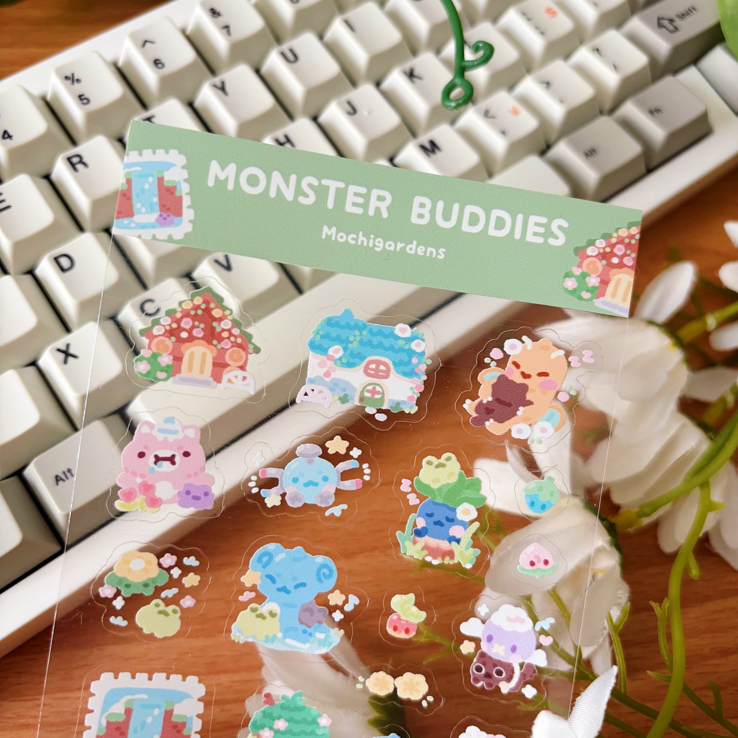 Monster Buddies Transparent Sticker Sheet
