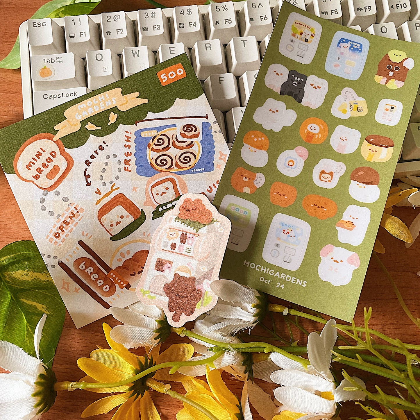 October Ko-Fi Sticker Sheet + Print Set - Gacha (Also available individually)