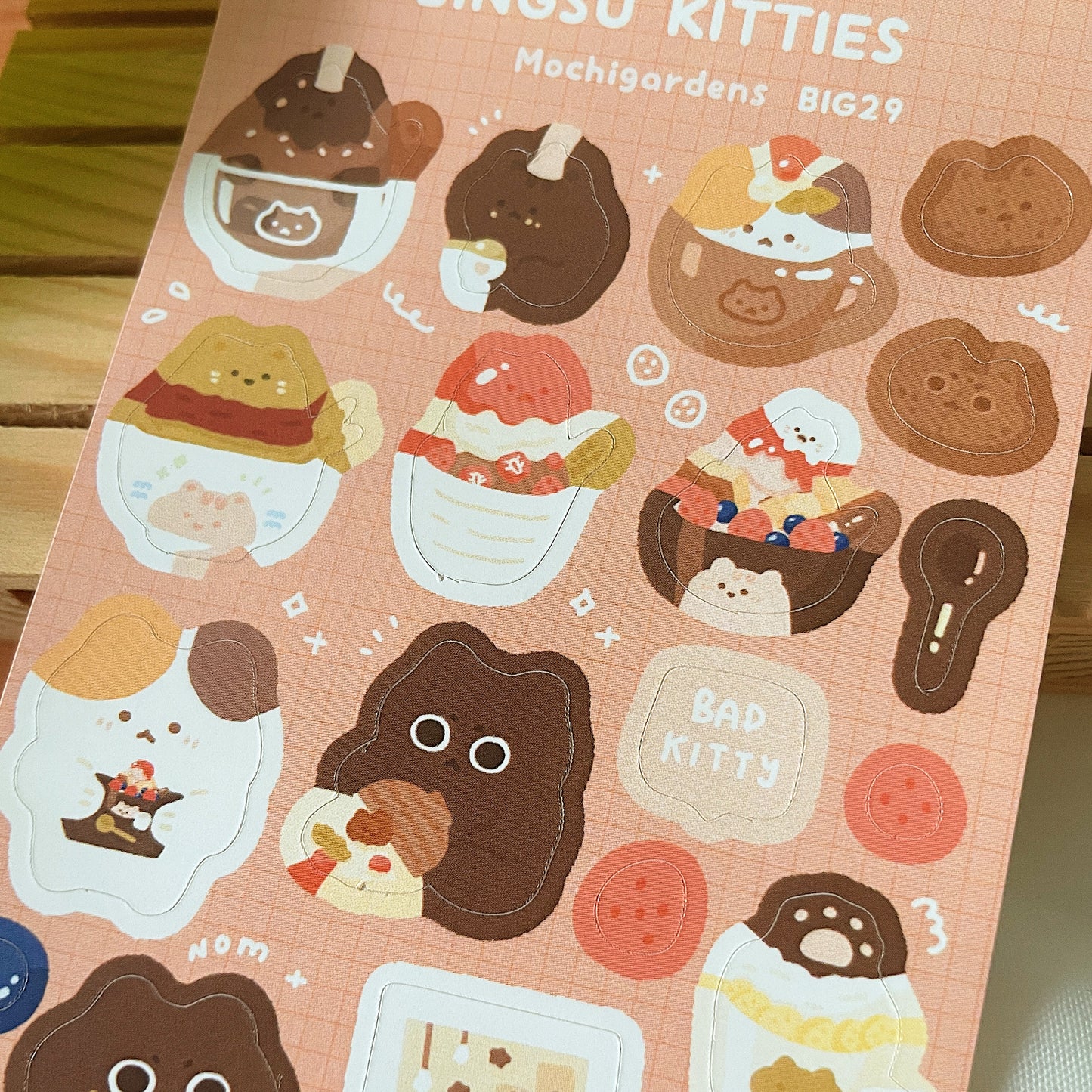 Bingsu Kitties Sticker Sheet *Waterproof