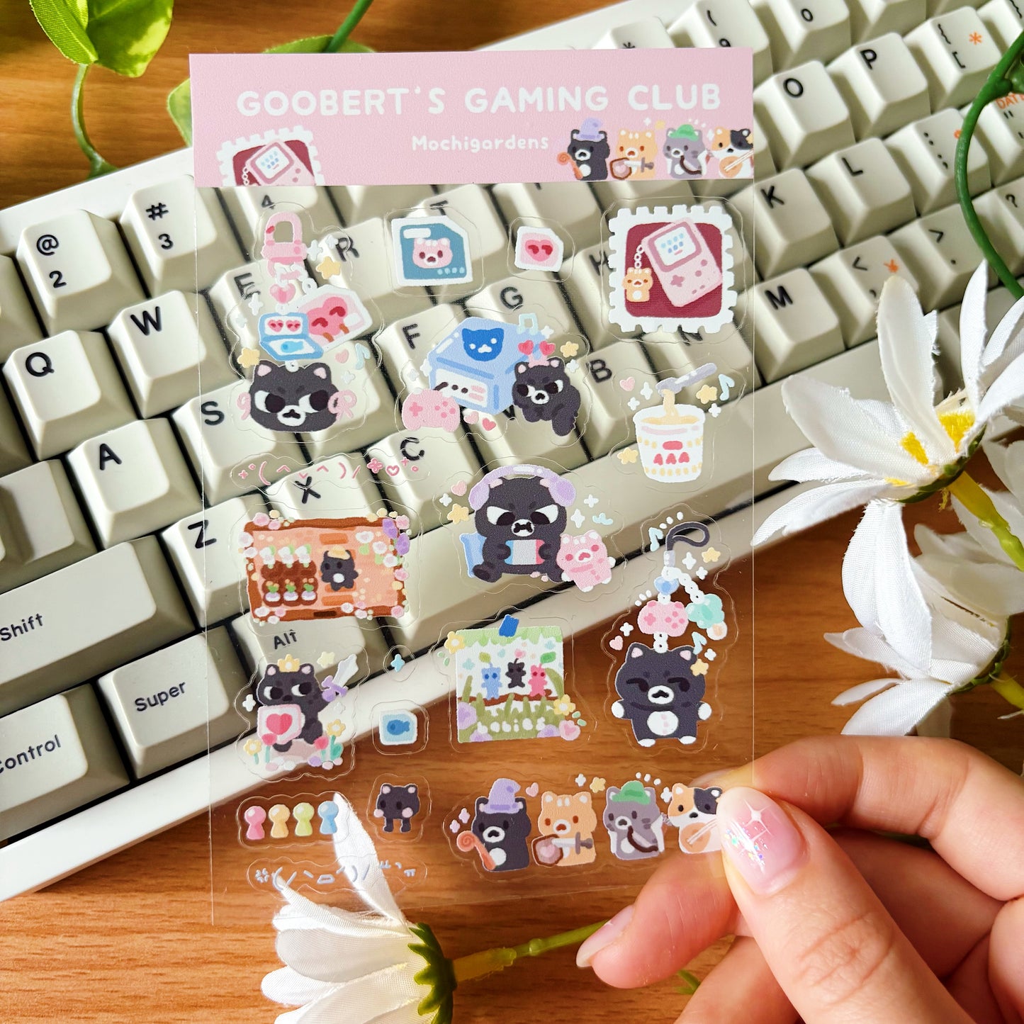 Goobert's Gaming Club Transparent Sticker Sheet