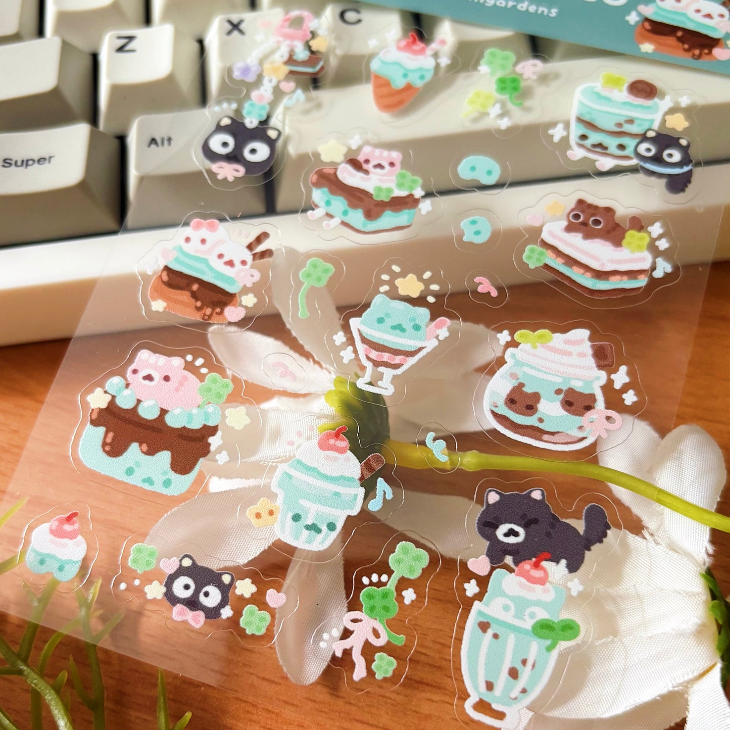 Mint Choco Transparent Sticker Sheet