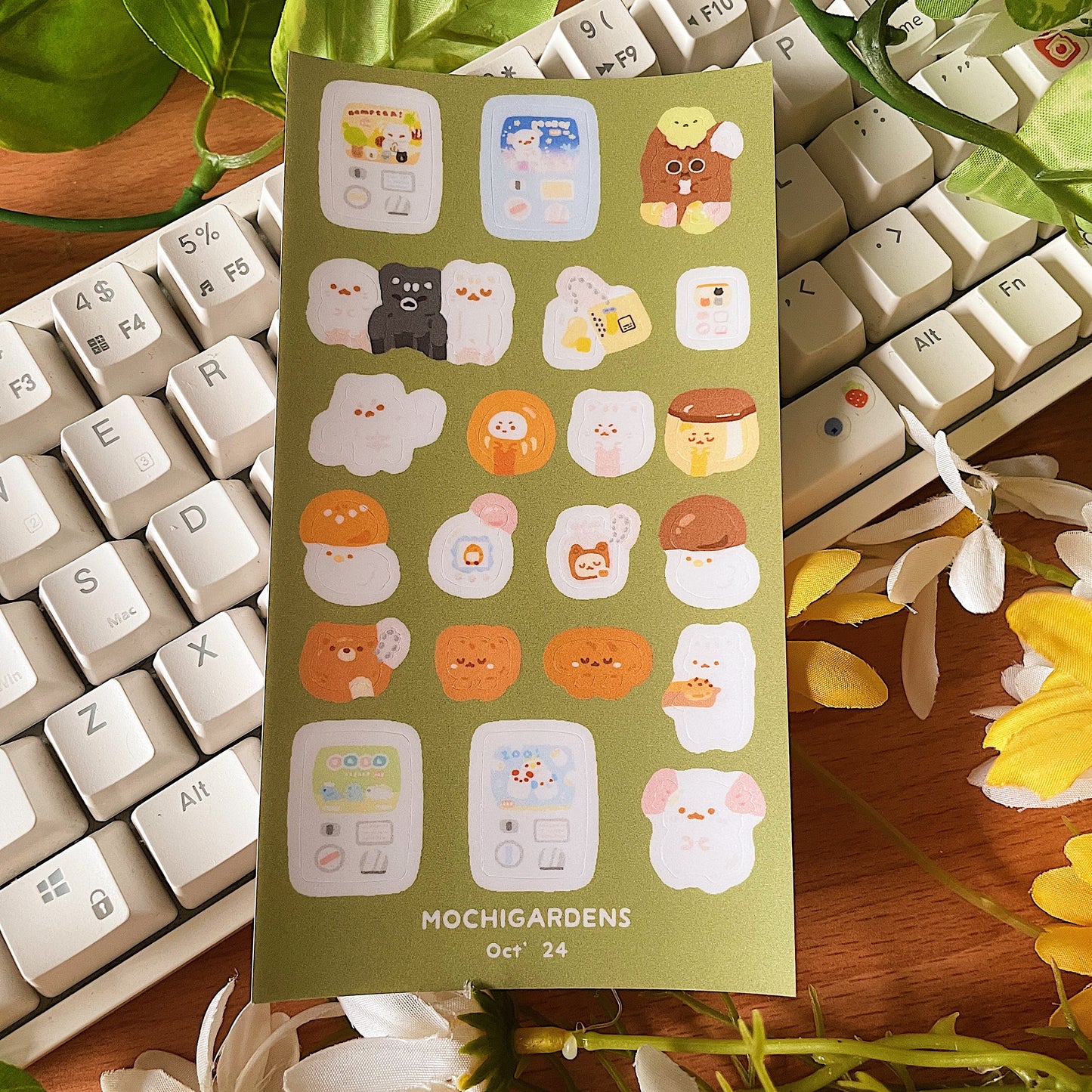 October Ko-Fi Sticker Sheet + Print Set - Gacha (Also available individually)