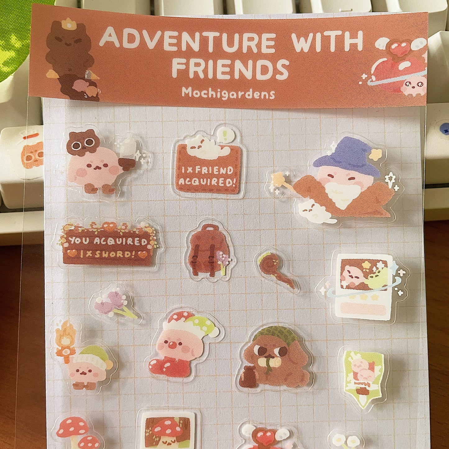 Adventure with Friends Transparent Sticker Sheet