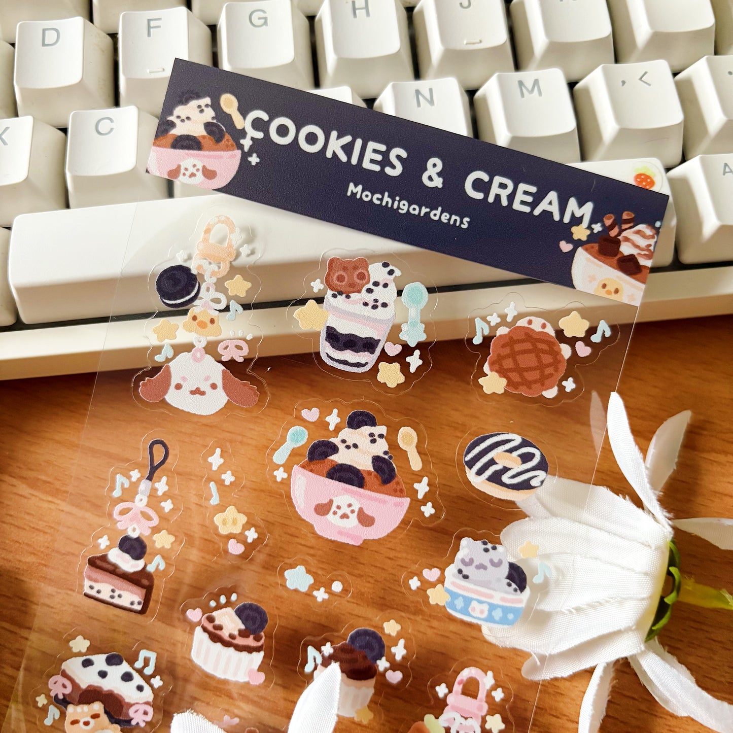 Cookie and Cream Transparent Sticker Sheet