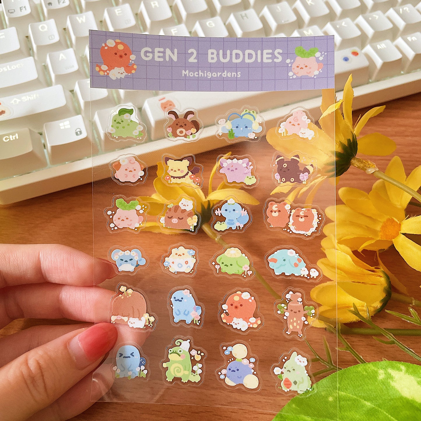 Gen 2 Buddies Transparent Sticker Sheet