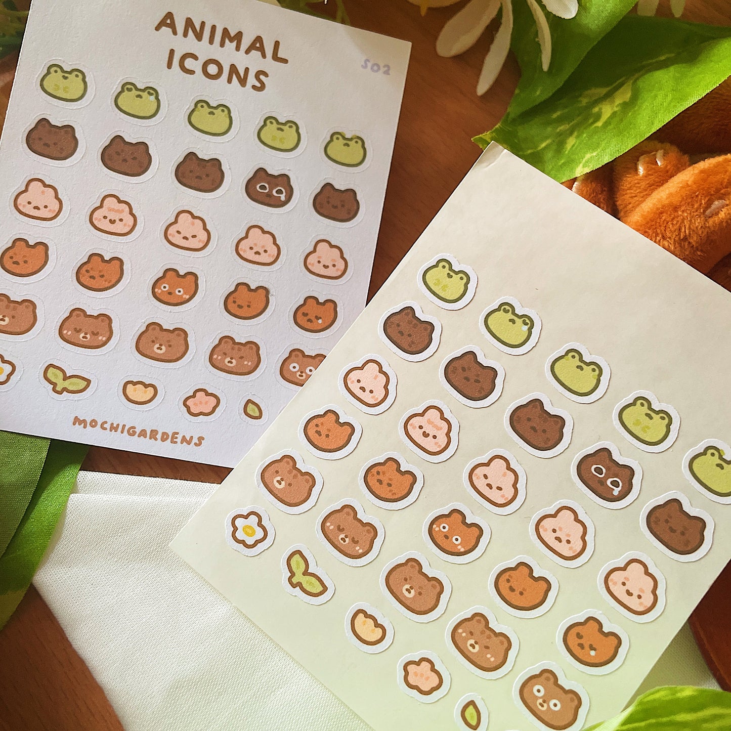 Animal Icons Sticker Sheet