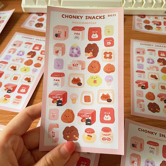 Chonky Snacks Sticker Sheet *Waterproof