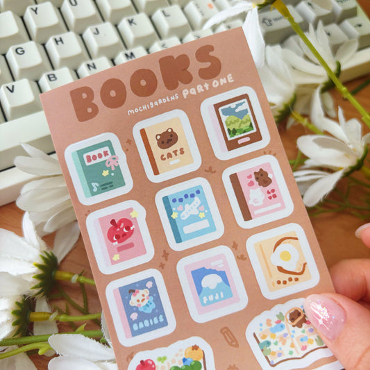 Books Vinyl Sticker Sheet
