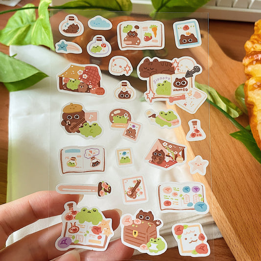 Dungeon Adventures Transparent Sticker Sheet *DISCOUNTED