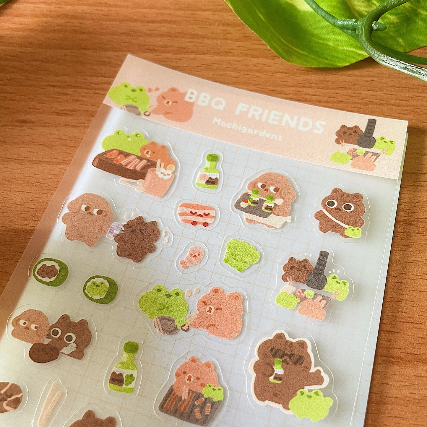 BBQ Friends Transparent Sticker Sheet