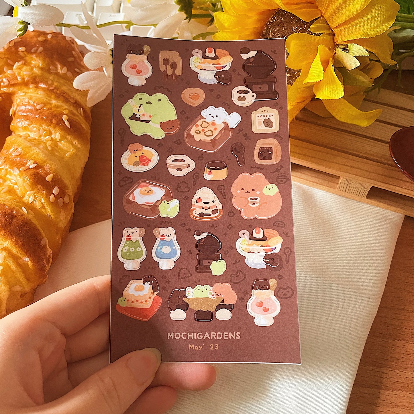 May Ko-Fi Sticker Sheet - Retro Japanese Cafe *Waterproof