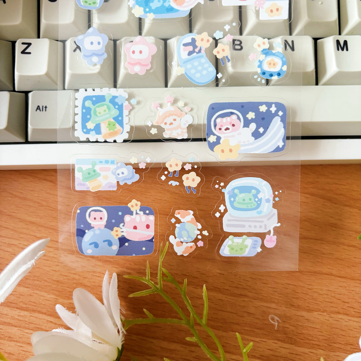Spacecore Transparent Sticker Sheet