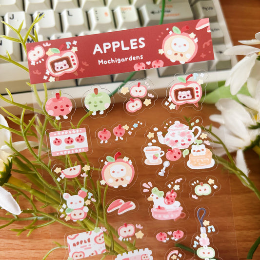 Apples Transparent Sticker Sheet