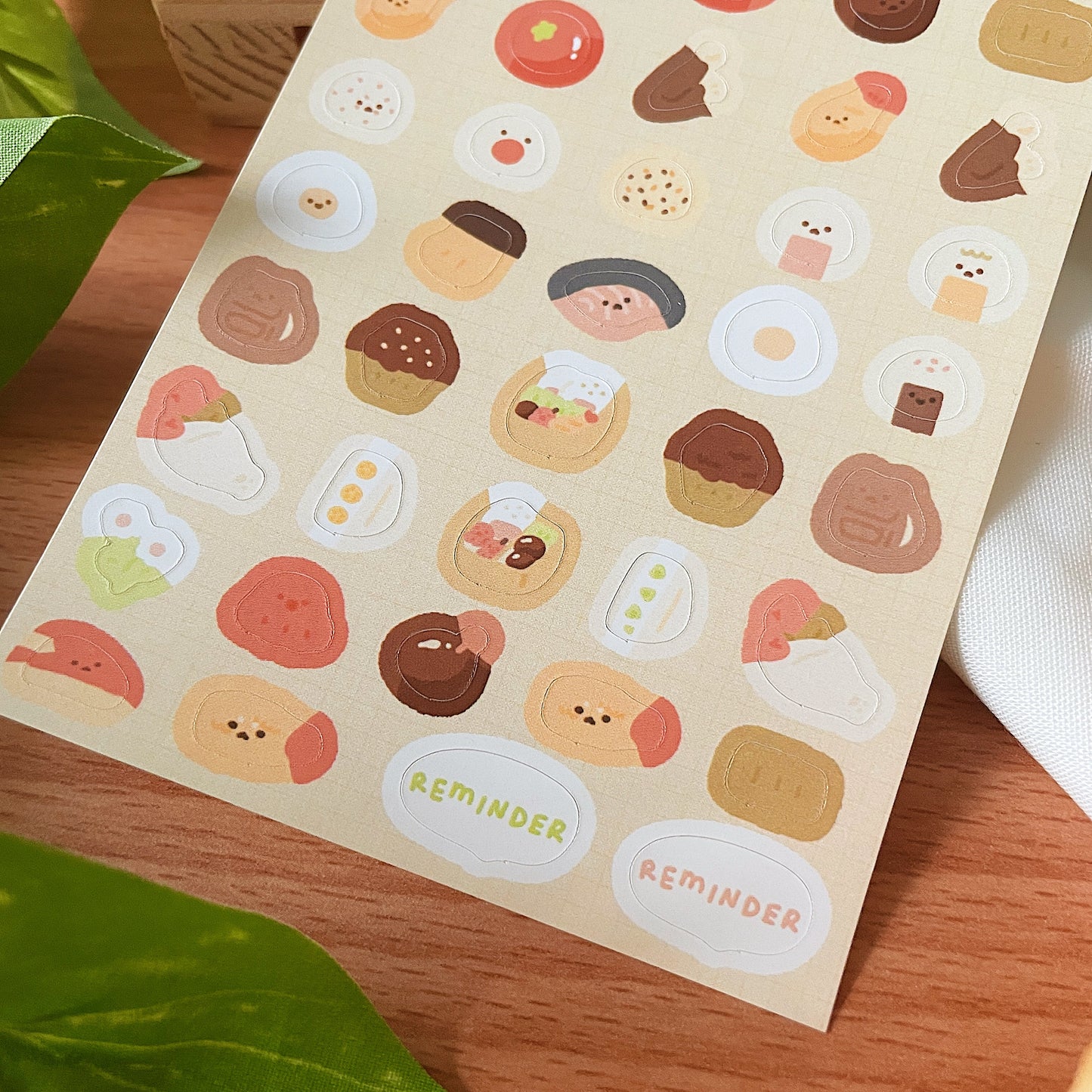 Bento Ingredients Journalling Sticker Sheet *Waterproof