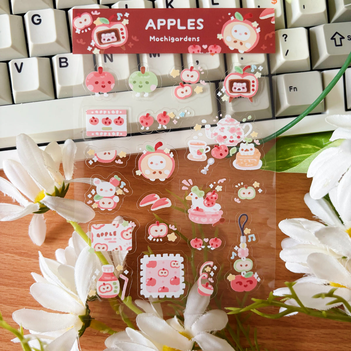 Apples Transparent Sticker Sheet