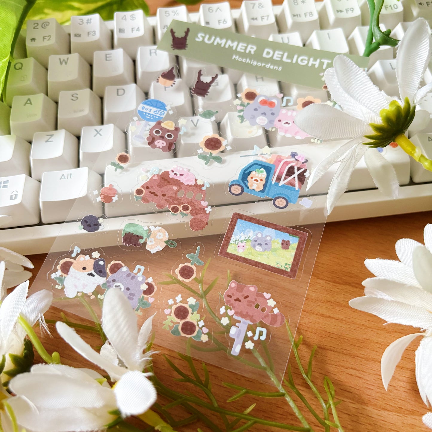 Summer Delight Transparent Sticker Sheet