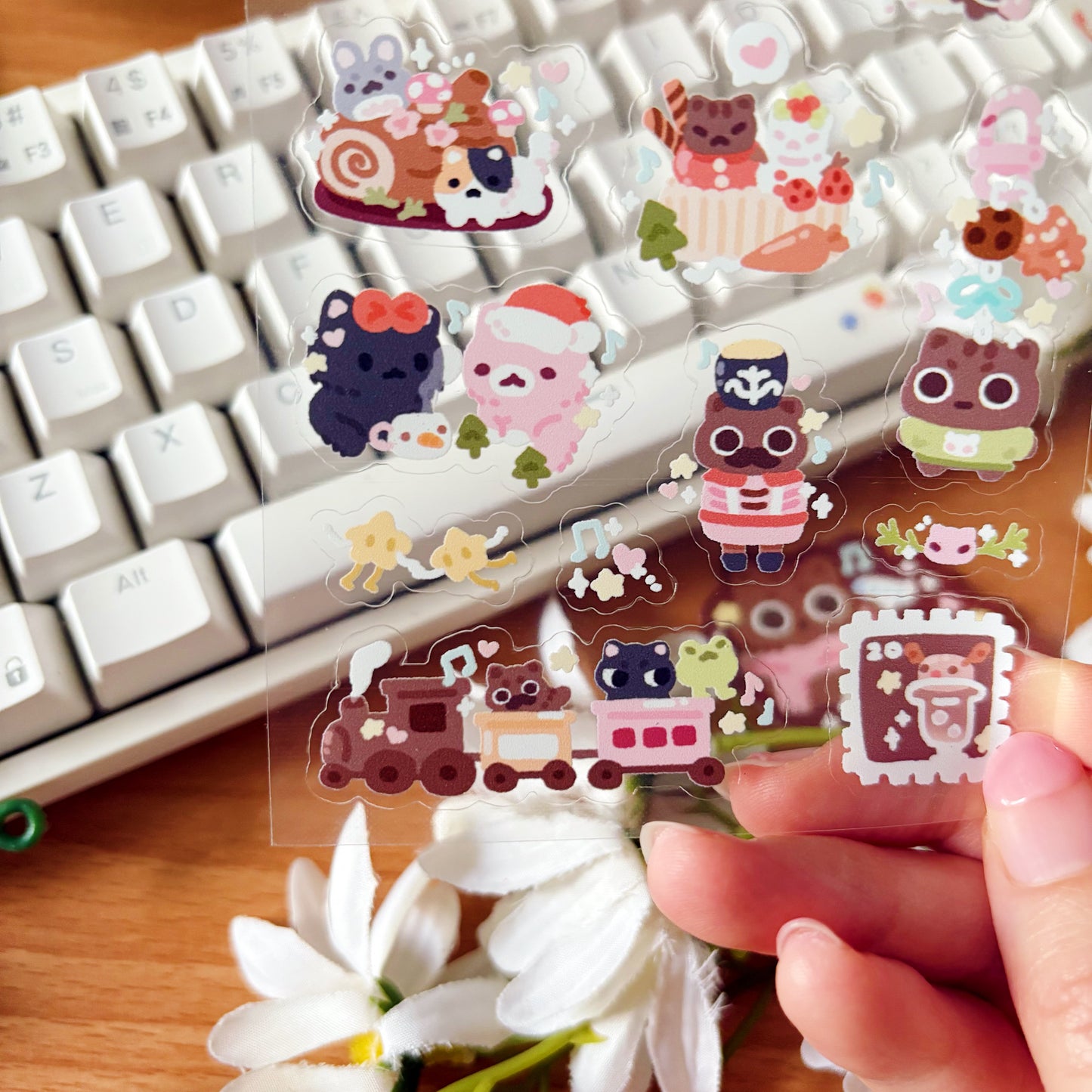December Ko-Fi Sticker Sheet + Print Set - Cozy Winter (Also available individually)