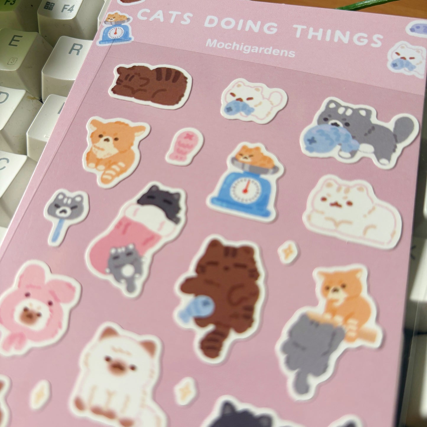 Cats Doing Things Sticker Sheet