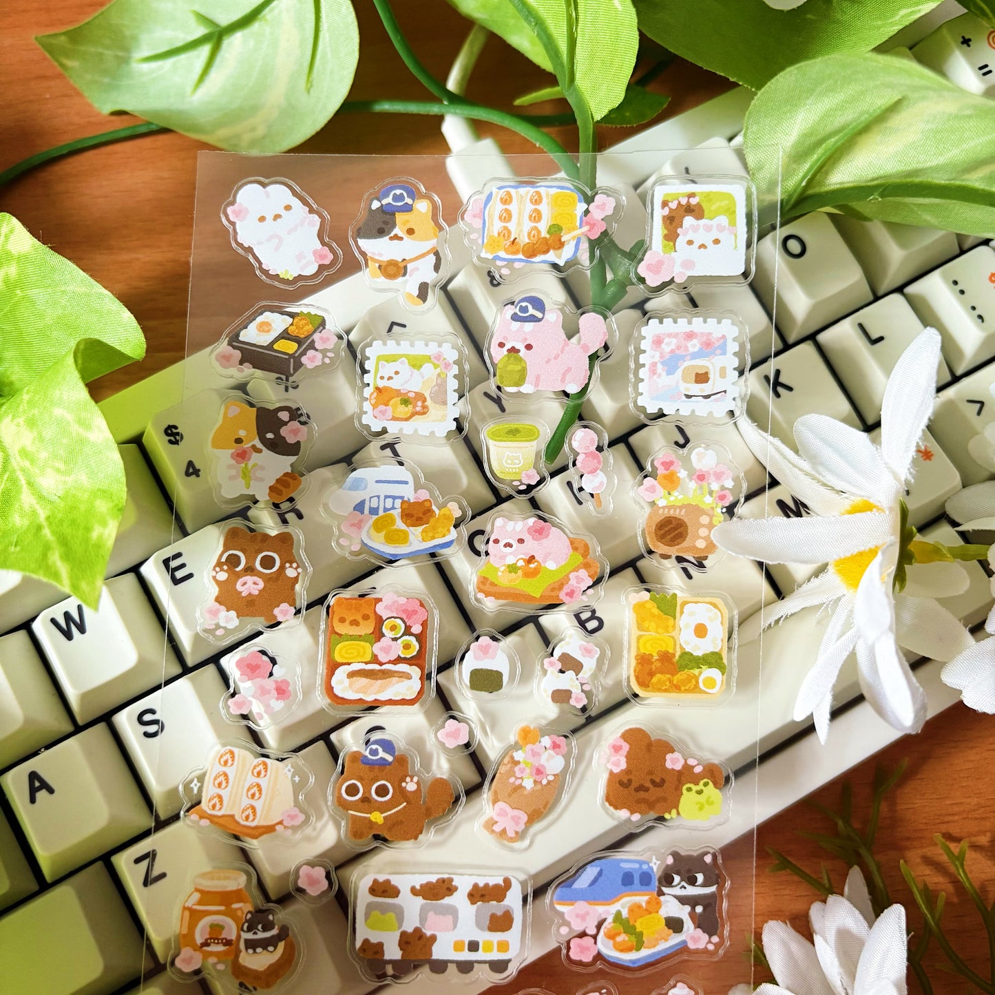 Ekiben x Hanami Picnic Transparent Sticker Sheet