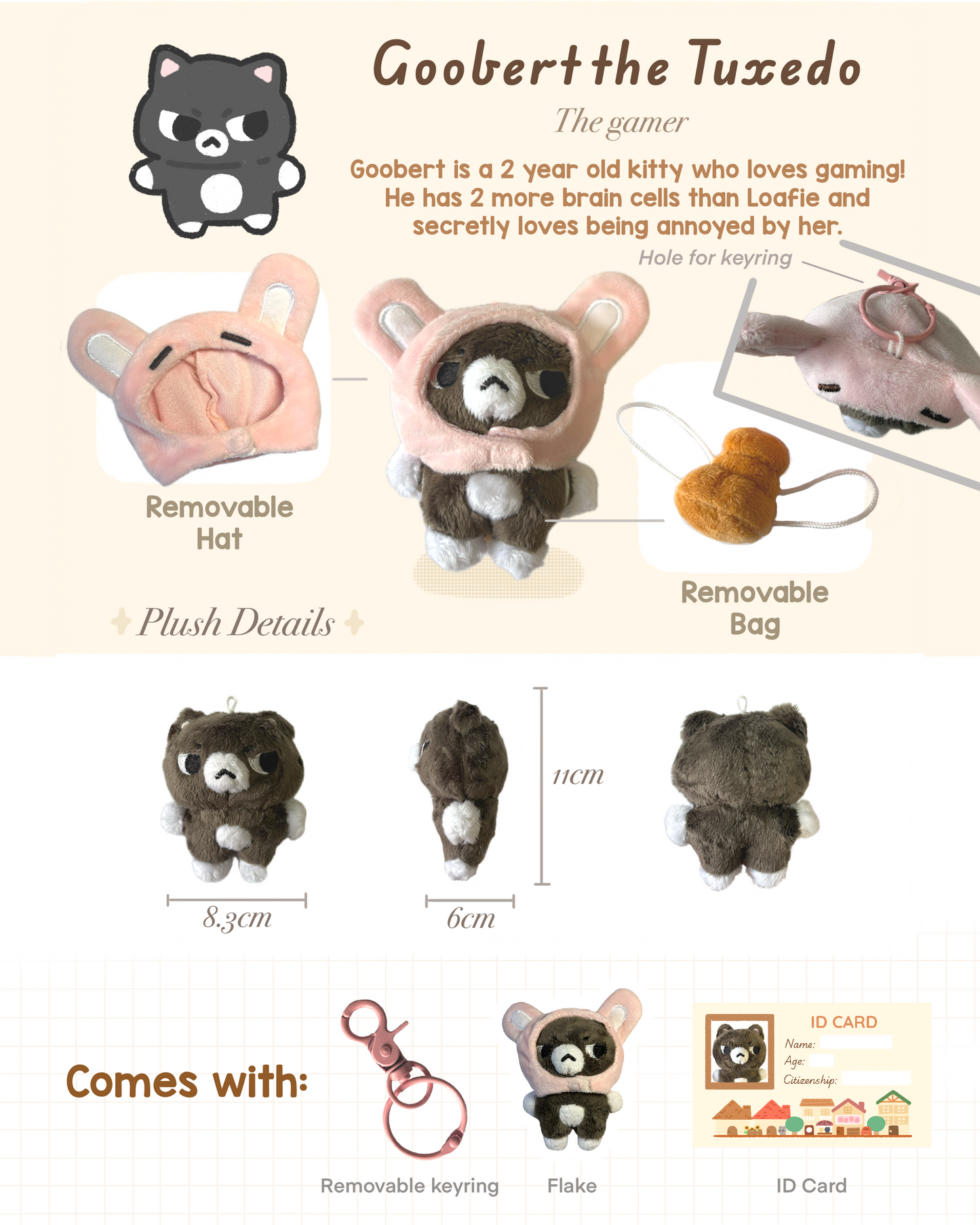 Loafie & Goobert Plush Keychain Set (Set of 2 Plushies)