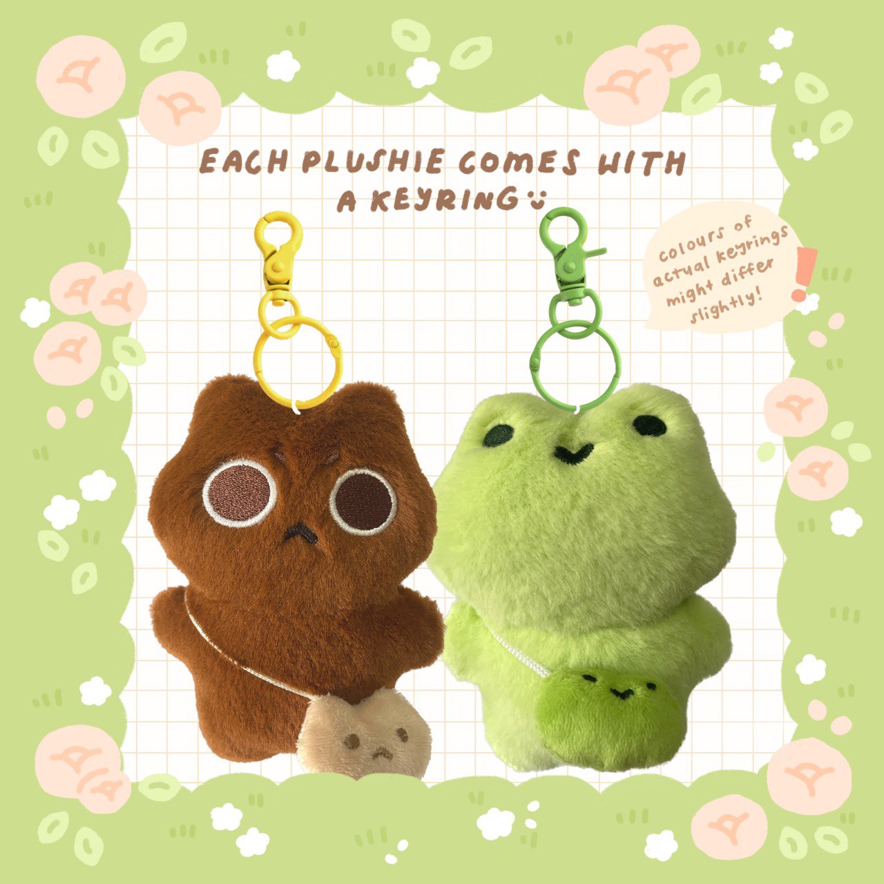 Cookie & Matcha Plush Keychains