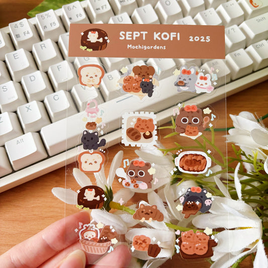 September Ko-Fi Sticker Sheet + Print Set - Bakery (Also available individually)