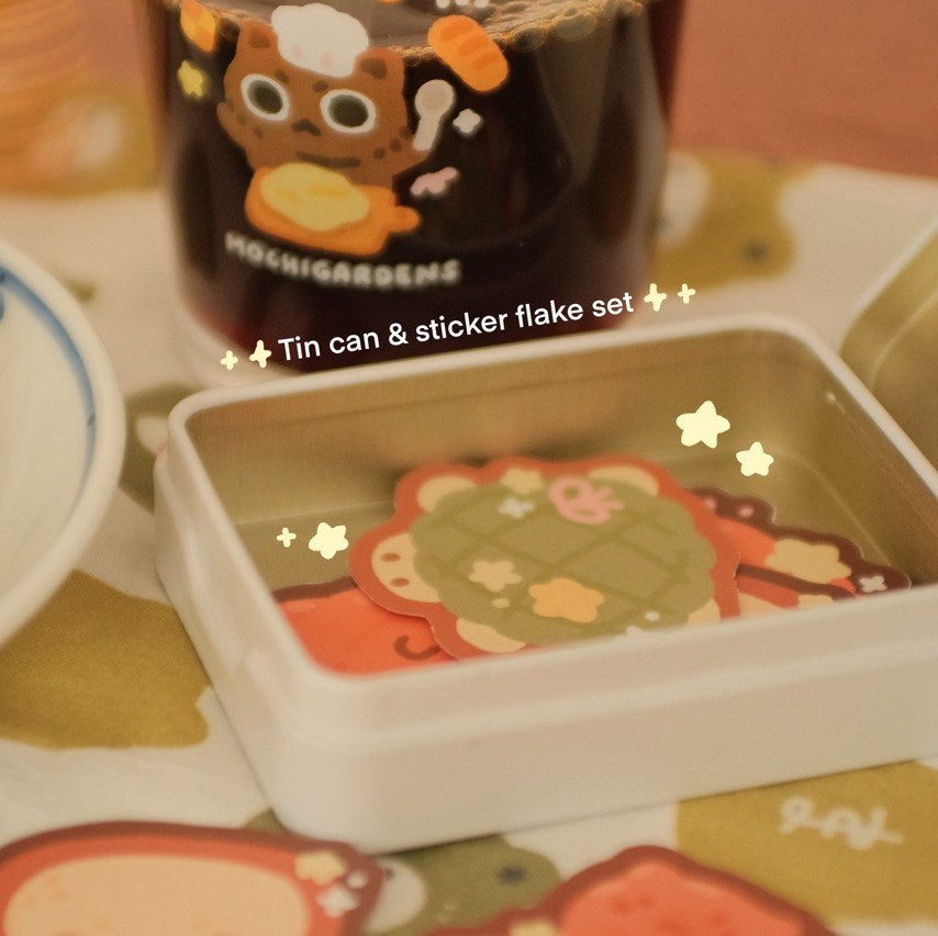 Bread Tin Can and Sticker Set *B GRADE*