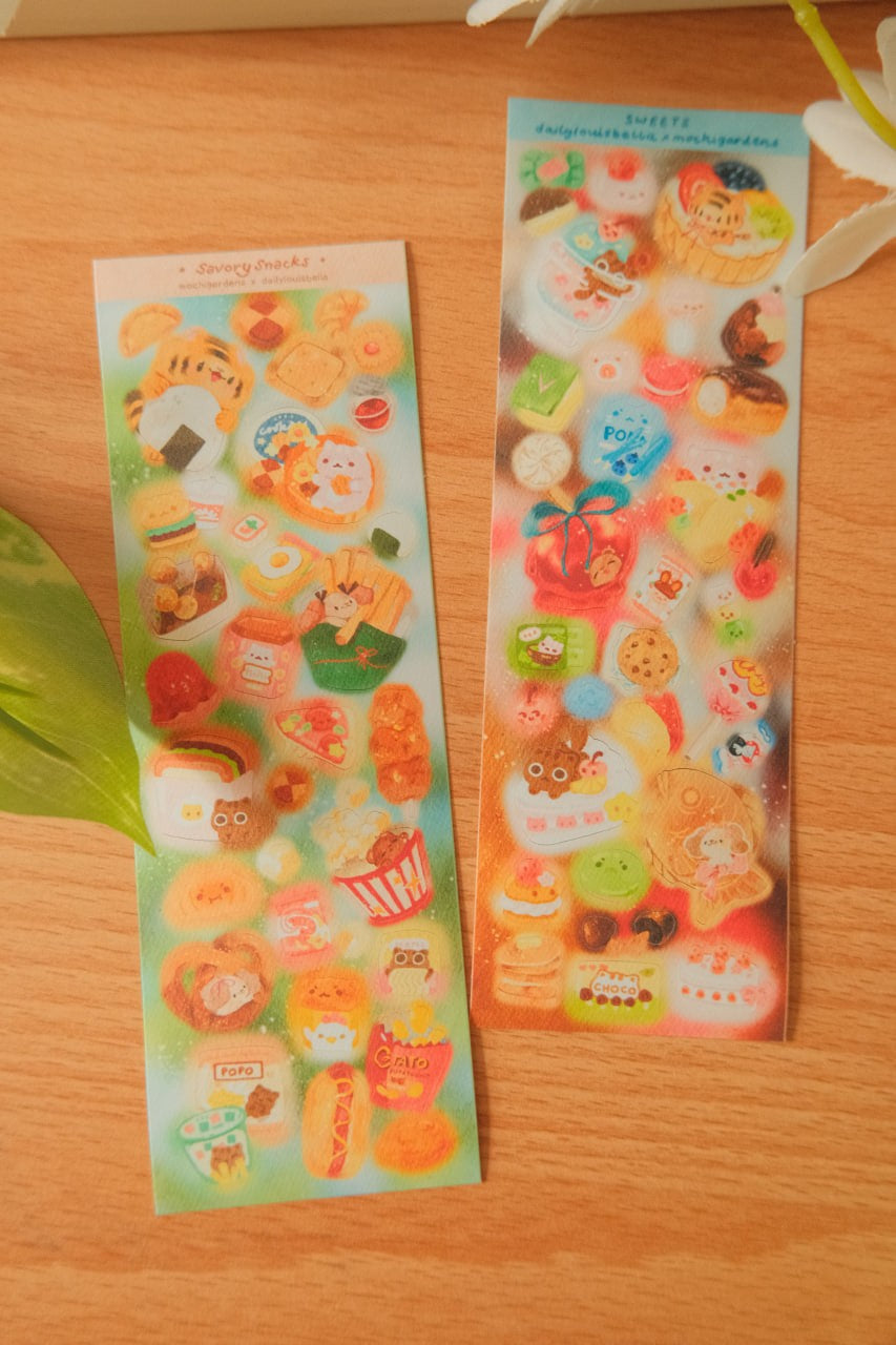 Sweets & Savoury Snacks Sticker Sheets *COLLAB WITH DAILYLOUISBELLA