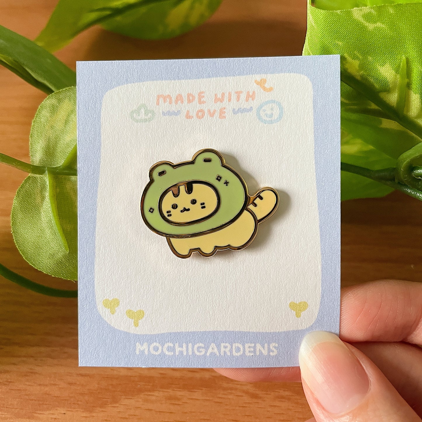 Frog Cat Enamel Pin