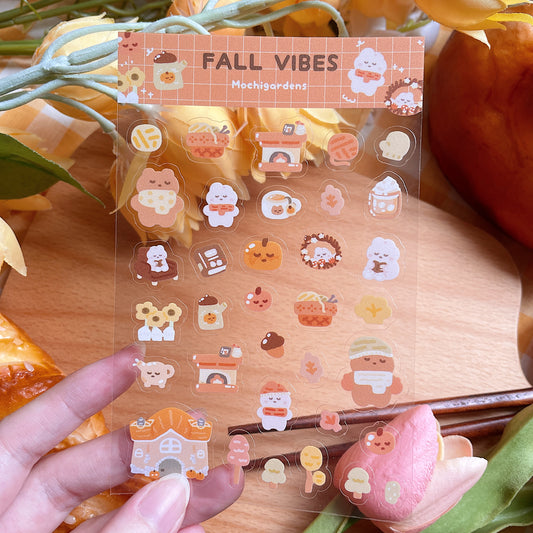 Fall Vibes Transparent Sticker Sheet